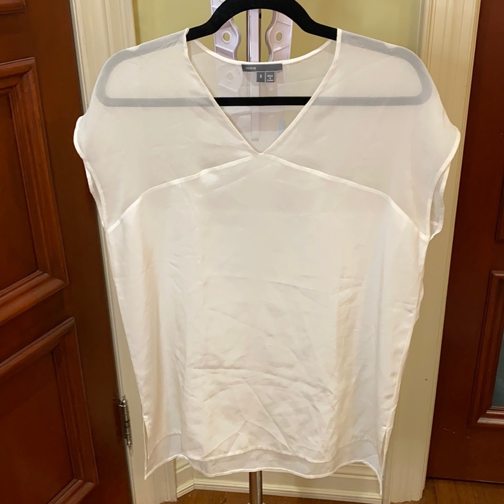 White silk shirt
